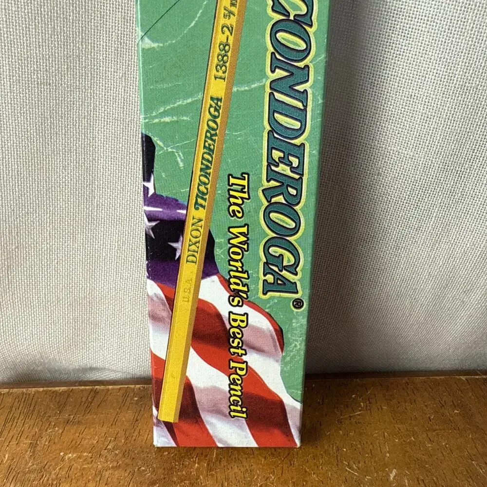 Ticonderoga Vintage 13885 Wooden Pencil 5/10 No. 2 Soft Medium Lead Dozen Unused